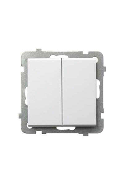 OSPEL Sonata white p/t double stair switch without frame