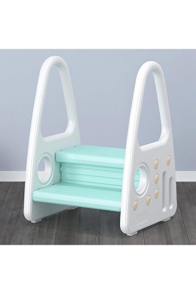Saharaz Double Step Multifunctional Stool for Young Children for Safe Bath and Kitchen Activities (Blue)