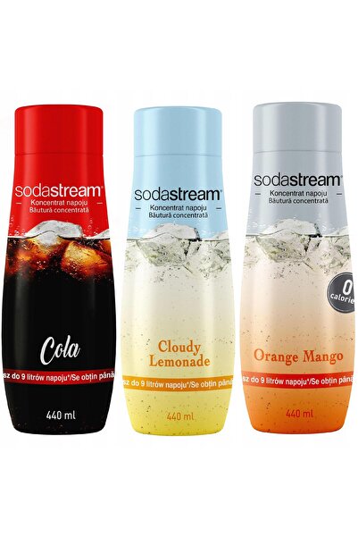 Other Set de 3 concentrate SodaStream Cola+Limonadă+Portocală-Mango