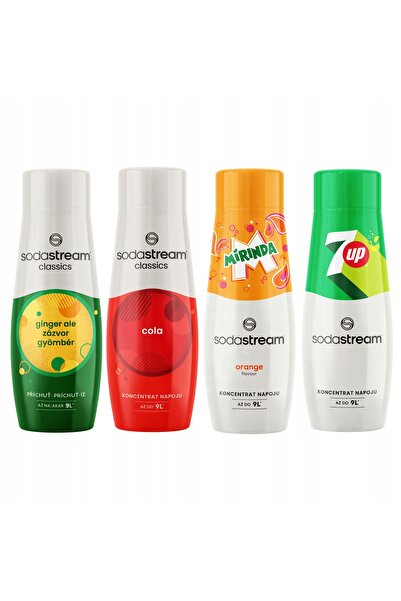 Other Siropuri SODASTREAM Cola + Mirinda + 7Up + Ginger Ale pentru dozator de sucuri 4 buc.