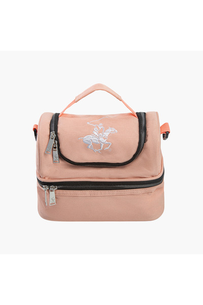 Beverly Hills Polo Club Logo Embroidered Lunch Bag with Detachable Strap