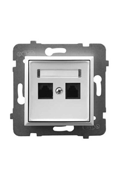 OSPEL Aria white p/t double computer socket cat. 5e without frame