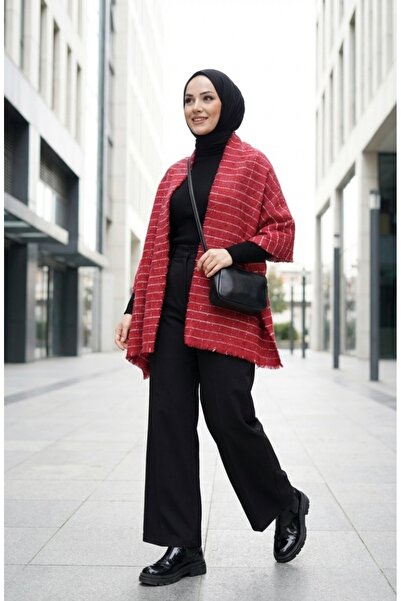 sefamerve Omuz Şal 3026-01 Bordo