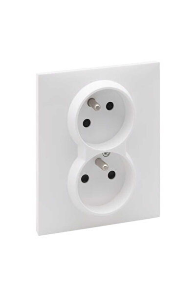 Legrand Gniazdo podwójne z uziemieniem białe 2X2P+Z z przesłoną 16A 250V Suno...