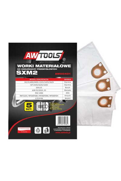 AwTools PUNGI DIN MICROFIBRĂ, set de 5, SXM2, GAS 25 / STARMIX