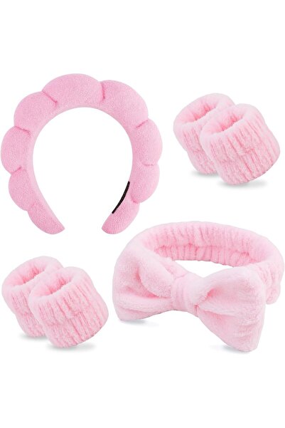 Arabest Headband for Washing Face, Skincare Spa Set With Wristband, Purple Pu...