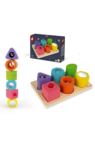 Other Puzzle cu blocuri senzoriale Forme și sunete, Janod