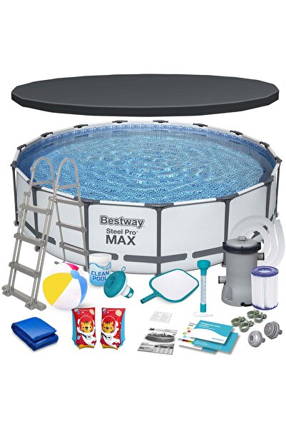 Other Basen stelażowy ogrodowy 457 x 107 cm 18w1 Bestway 56488