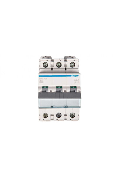 Hager Polo Overcurrent circuit breaker 3P D 63A 10kA AC NDN363