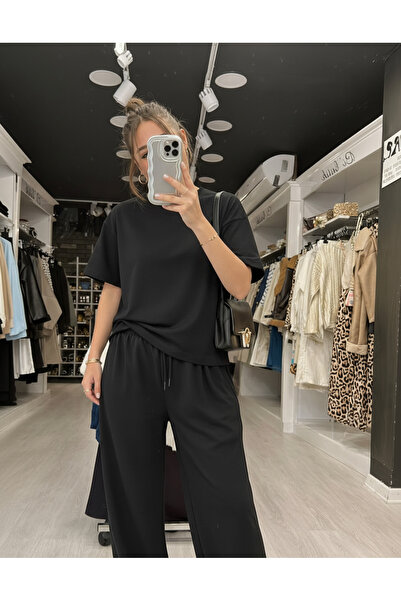 YAKAMEL Women's Premium Short Sleeve Top and Bottom Set