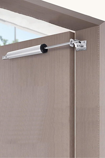 RAWAID Aluminum Pneumatic Door Closer,Mute Anti-Collision Buffer Rebound (Silver)