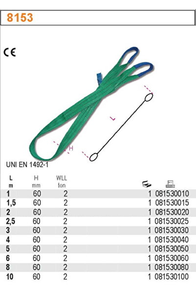 BETA Accessory Chingă Beta 2000 kg 1 m 8153