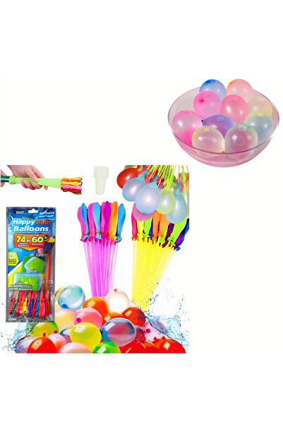 JML1 Baloane colorate 74/set pentru apă, cu sistem de umplere, culori diferit...