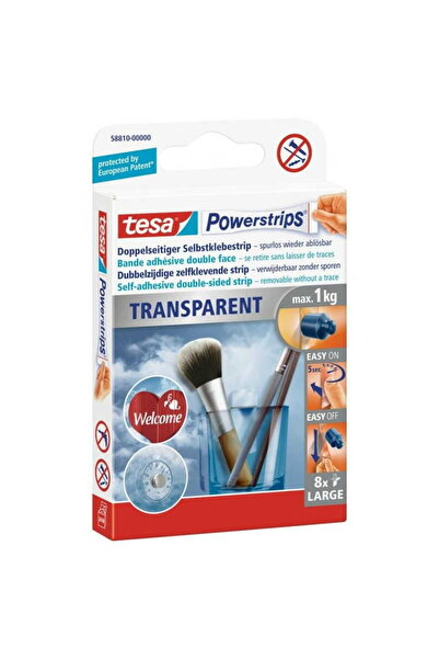 shumee TESA POWERSTRIPS DECO 8 pcs. 1kg TRANSPARENT