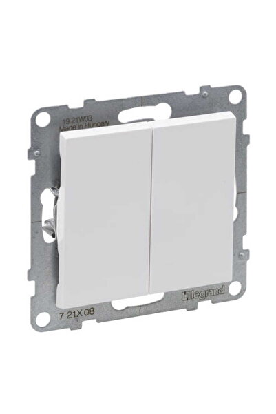 Legrand Łącznik schodowy biały podwójny zac.auto. 10AX IP20 Suno 721108