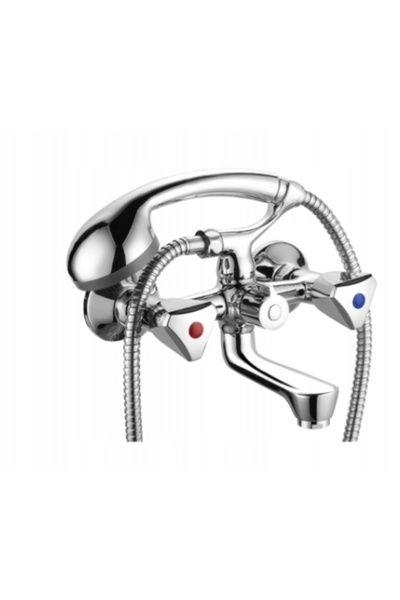 Other Norm chrome wall-mounted bathtub faucet with shower