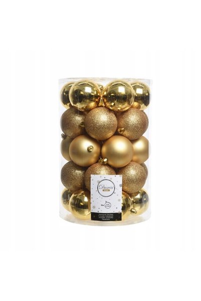Other Globuri de Crăciun rezistente la spargere, set de 34, 8 cm, auriu deschis