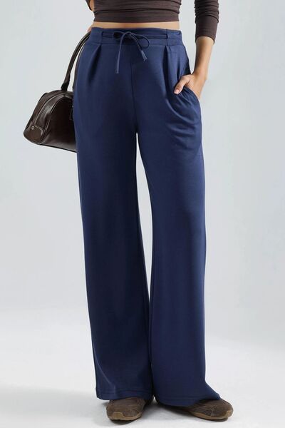 Hiccup Modal Textured Pleated Palazzo Pants Berşan Collection