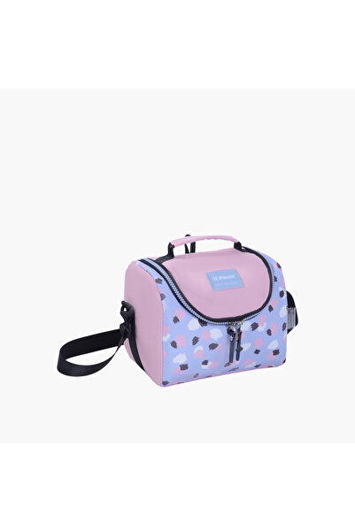 Pause Printed Insulated Lunch Bag with Zip Closure