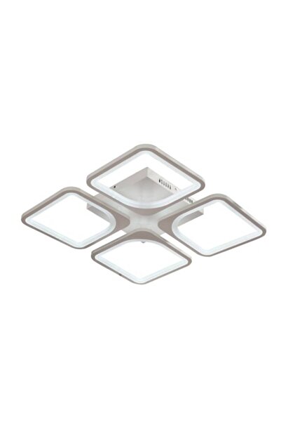 Alessandro LED chandelier, remote control, 52W, Modern design 4 Squares, Cold/Warm/Neutral light, Di / MEC/LT808/4WH