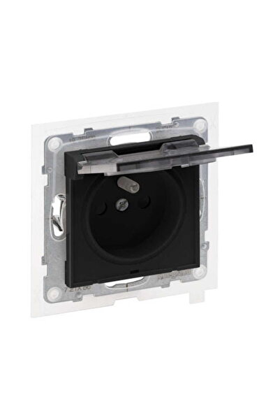 Legrand Gniazdo pojedyncze czarne 2P+Z 16 A 250V zaciski automatyczne Suno 72...