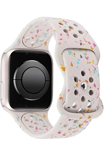 Arabest Colourful Strap, Silicone Floral Strap, Butterfly Buckle Eight Buckle, 38/40/41mm