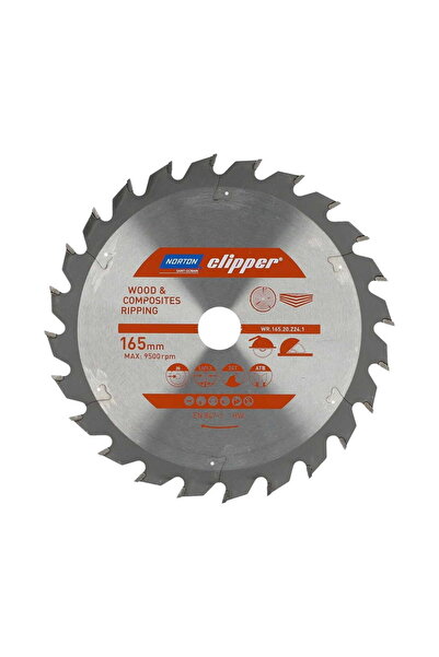 Norton FIERĂSTRAU CIRCULAR 165mm x 20mm x 24z LEMN ȘI COMPOZITE ATB (1.8 / 1.2)