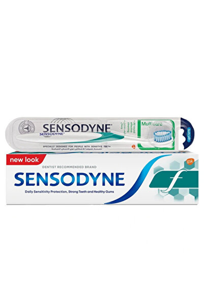 Sensodyne Sensitivity Protection Fluoride Toothpaste With Toothbrush- 2pcs