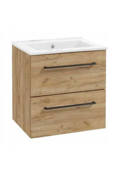 Other Dulap de baie cu lavoar 50 cm, suspendat, stejar artizanal, închidere silențioasă Pinia