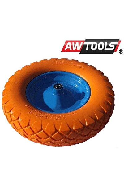 AwTools ROATĂ PNEUMATICĂ DIN SPUMĂ 400, JANTĂ METALICĂ, RULMENT + AX