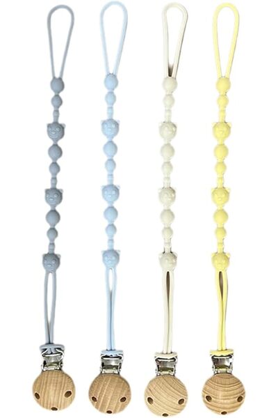 Arabest مجموعة من 4 مشابك لهاية سيليكونية مع زنبرك قابل للتعديل، طويلة جدًا، ...