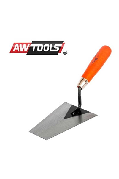 AwTools Mistrie trapezoidală șlefuită, mâner din lemn de 180 mm