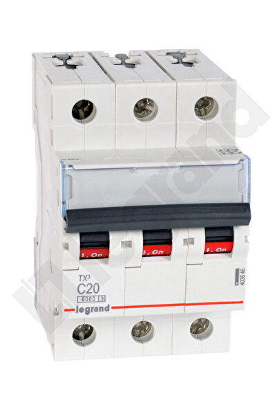 Legrand Circuit breaker 3P C 20A 6kA AC S303 TX3 403546