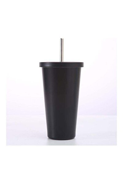 XIUWOO Stainless Steel Insulated Coffee Tumbler Cup with Lid and Straw Black
