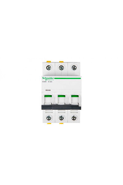 SCHNEIDER Circuit breaker 3P B 32A 6kA AC iC60N-B32-3 A9F03332