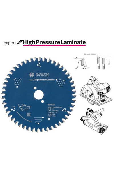 Bosch FIERĂSTRAU CIRCULAR EXPERT PENTRU LAMINAT DE ÎNALTĂ PRESIUNE 190x30mm 5...
