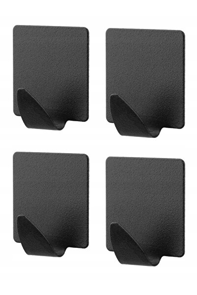 Other Haczyk samoprzylepny na ubrania kwadrat NIKO 4 szt czarny