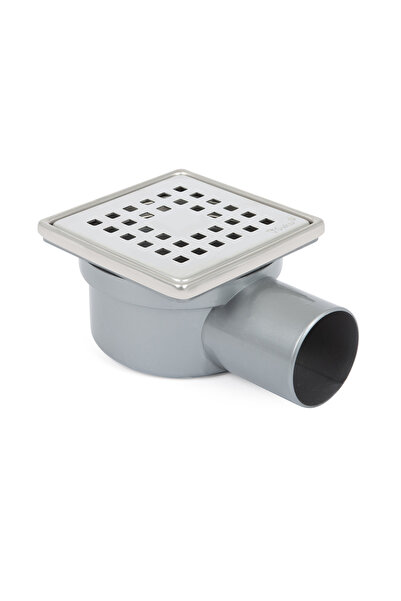 Sukar 10x10 cm çelik çerçeveli kare ızgaralı yer süzgeci 32 mm