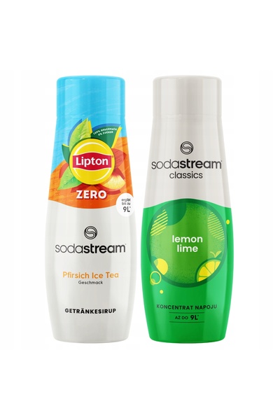 Other 2x SodaStream Lipton Ice Tea Peach Zero Zahăr Sirop + Lămâie Lime