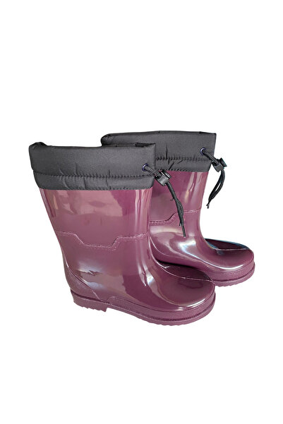 belixspor Plush Women's Rain Boots with Conch Detail 36-40 Plum