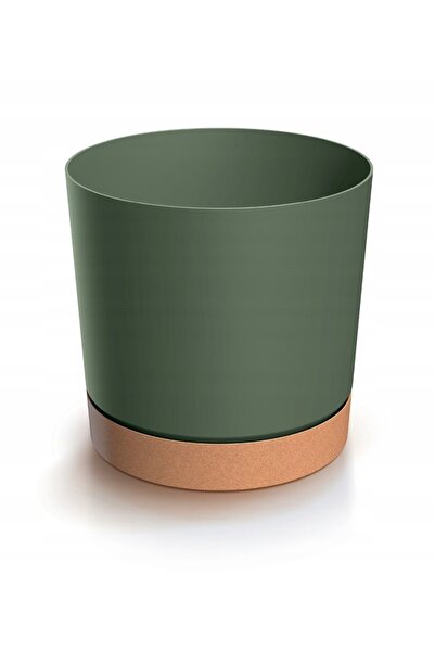Other Ghiveci rotund Tubo verde cu farfurie 23,9 x 23 cm
