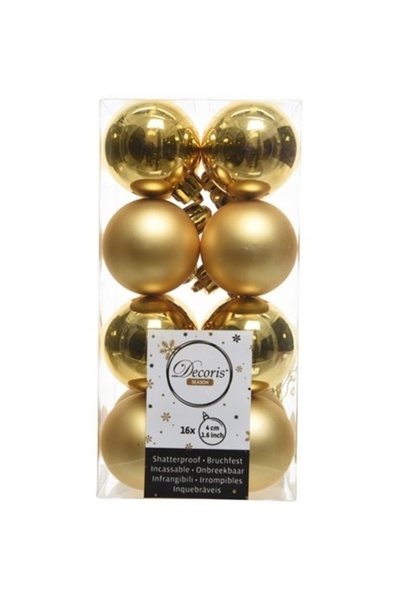 Other Globuri de Crăciun rezistente la spargere, set de 16, 4 cm, aurii