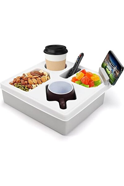 Arabest Waterproof Sofa Cup Holder Tray,with Phone Stand TV Remote, Snacks, Drinks, Cellphone