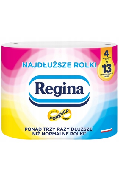 Other Regina Papier toaletowy 4 rolki duże rolki wydajny i bezzapachowy