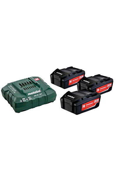 Metabo SET BATERII 3x5.2Ah + ÎNCĂRCĂTOR ASC 30-36 V
