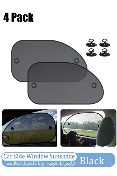 Generic مجموعة من 4 واقيات شمسية لنوافذ السيارة الجانبية، واقيات شمسية لنوافذ السيارة، مانعة لتوهج الشمس (مناسبة لجميع أنواع السيارات)