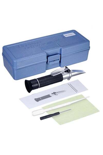 Generic مقياس انكسار الكحول المحمول باليد بتقنية ATC، أسود/فضي