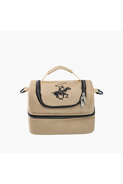 Beverly Hills Polo Club حقيبة غداء مطرزة بشعار مع حزام قابل للفصل