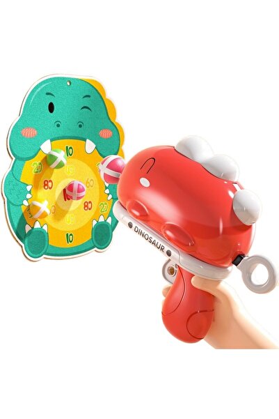 TeTea Jucarie Educationala Tetea, Pistol Dinozaur cu 6 mingi arici tip dart, ...