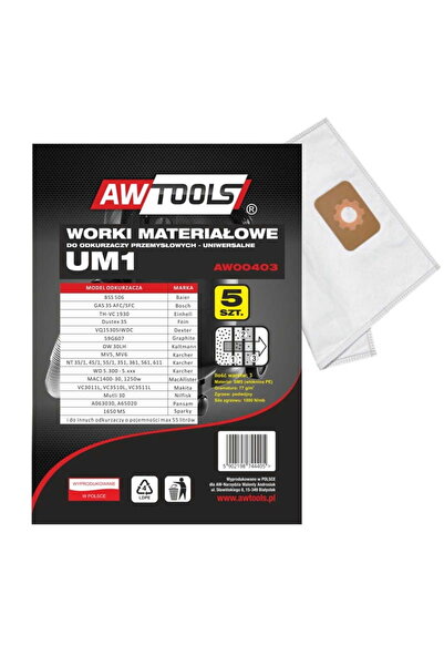 AwTools PUNGI DIN MICROFIBRĂ, set de 5, UM1, GAS35/VC3011L/VC3510L/VC3511L
